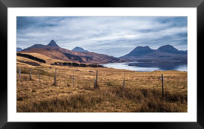 Stac Pollaidh and Loch Bad a' Ghaill Framed Mounted Print by John Frid