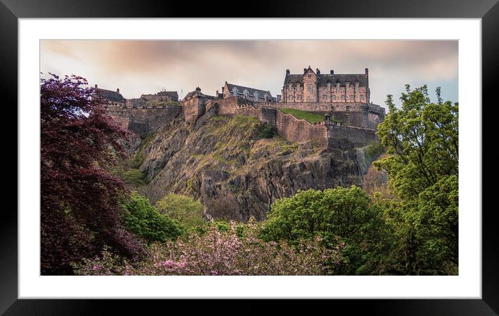 Imposing Edinburgh Castle Framed Mounted Print by John Frid