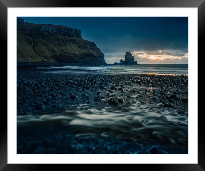 Talisker Bay Sunset on the Isle of Skye Framed Mounted Print by John Frid