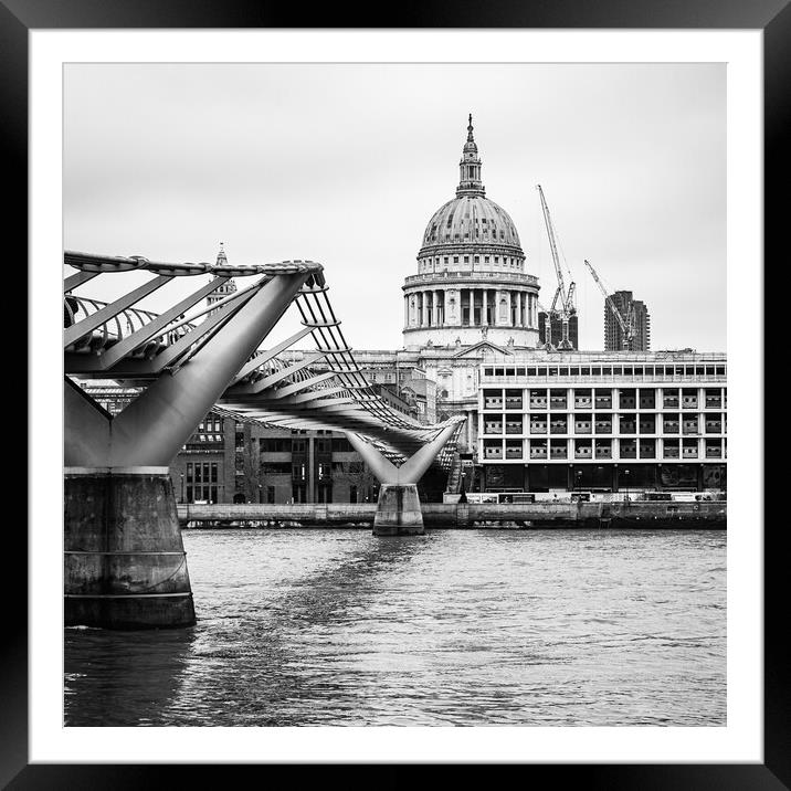 St Paul's Cathedral London Framed Mounted Print by John Frid