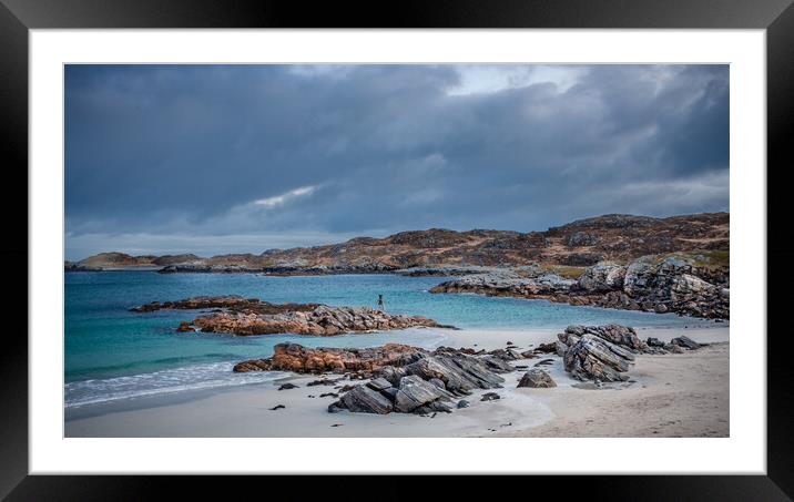 Bosta Beach, Great Bernera, Isle of Lewis Framed Mounted Print by John Frid