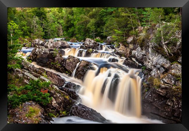 Rogie Falls Scotland Framed Print by John Frid