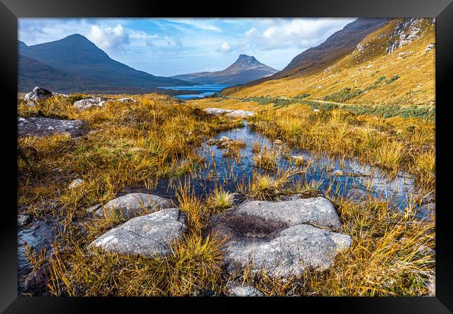 Stac Pollaidh in the Scottish Highlands Framed Print by John Frid