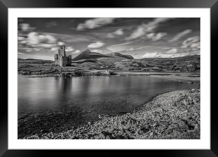 Ardvreck Castle in the Scottish Highlands Framed Mounted Print by John Frid