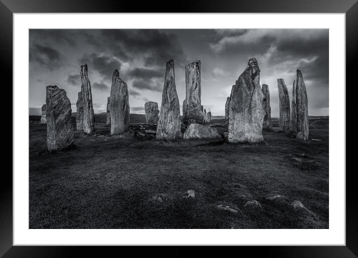 The Callanish Standing Stones - Isle of Lewis Framed Mounted Print by John Frid