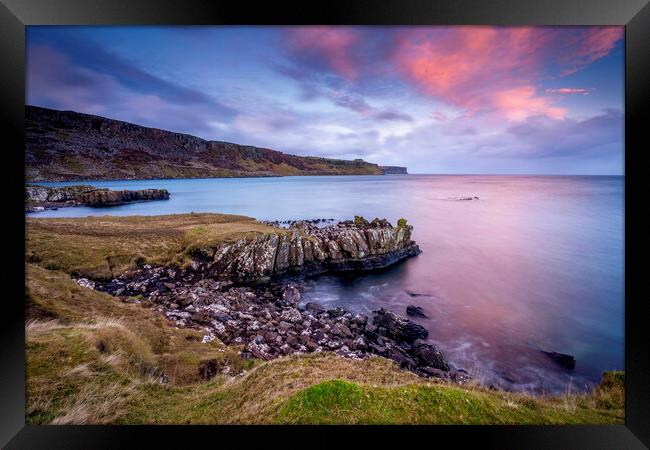 Sunrise at Brothers Point on the Isle of Skye Framed Print by John Frid