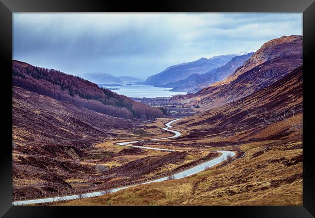 Glen Docherty to Loch Maree Framed Print by John Frid