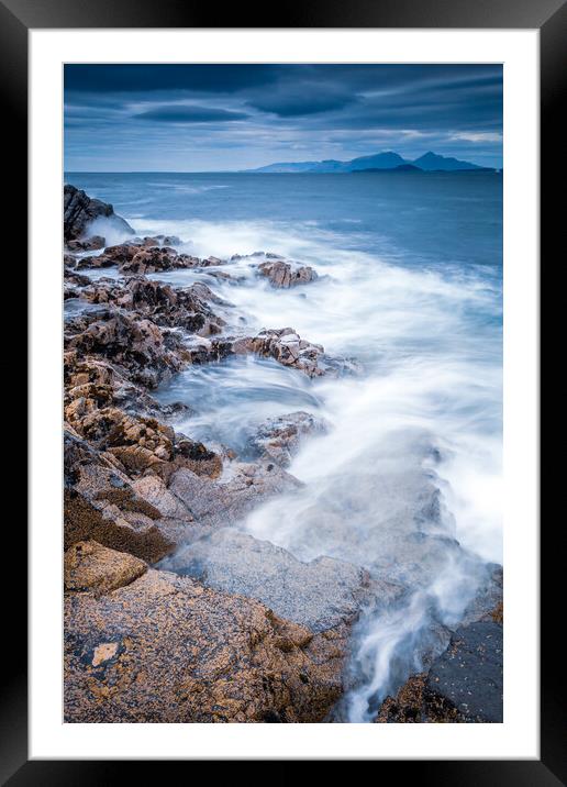 Ardnamurchan Point - towards the Isle of Muck and Rum Framed Mounted Print by John Frid