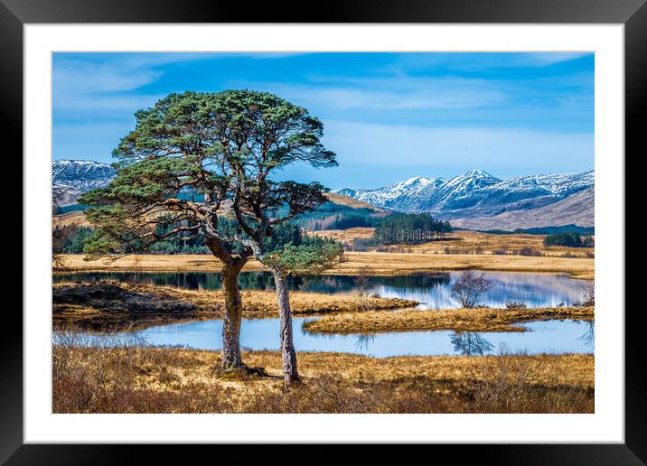 Loch Tulla Landscape Framed Mounted Print by John Frid