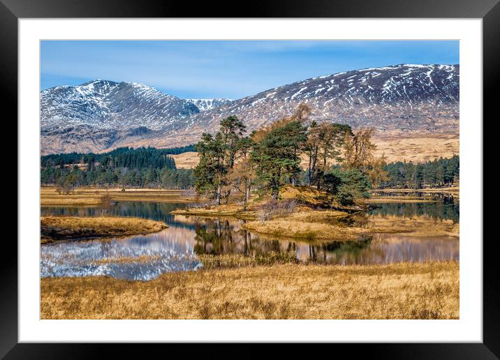 Loch Tulla Landscape Framed Mounted Print by John Frid