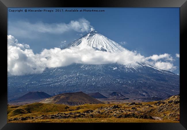 Volcano Klyuchevskaya Sopka in Kamchatka Framed Print by Alexander Piragis