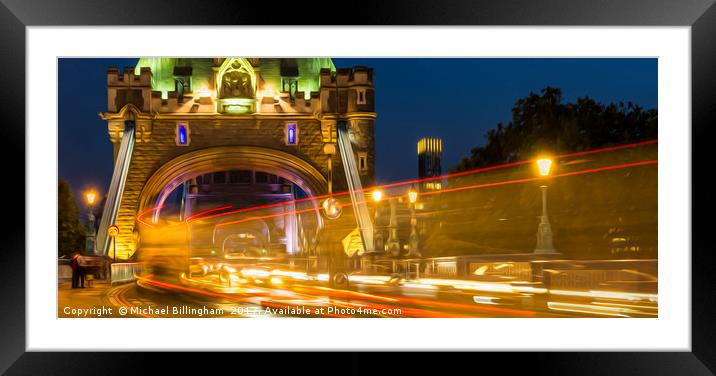 Busy Tower Bridge, London Framed Mounted Print by Michael Billingham
