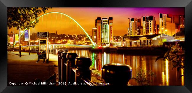 Newcastle Quayside Framed Print by Michael Billingham