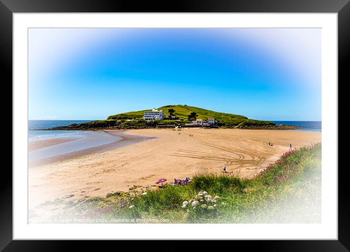 Burgh Island in the Summer Framed Mounted Print by Paul F Prestidge