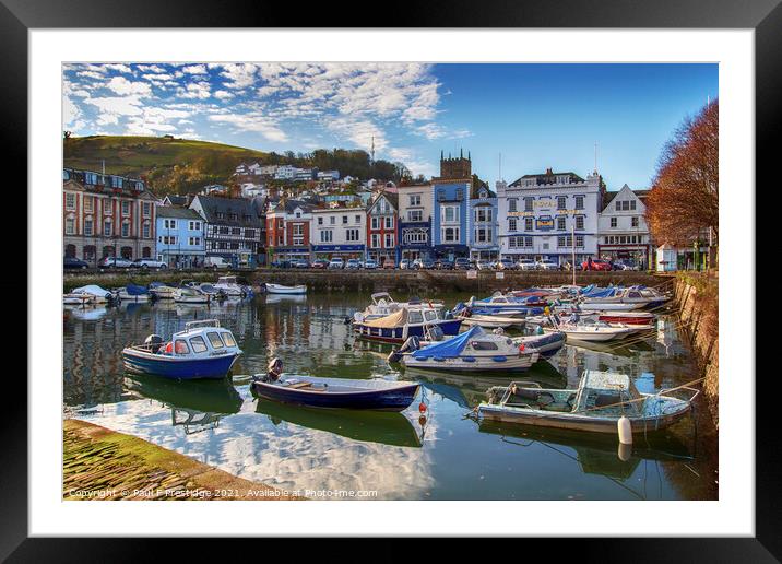 The Harbour (Boat Float) at Dartmouth, Devon Framed Mounted Print by Paul F Prestidge