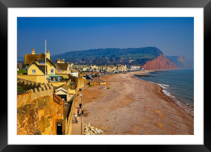 Majestic Sidmouth Sunrise Framed Mounted Print by Paul F Prestidge