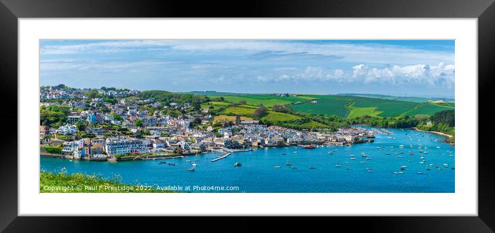 Majestic Panorama of Salcombe Harbour Framed Mounted Print by Paul F Prestidge