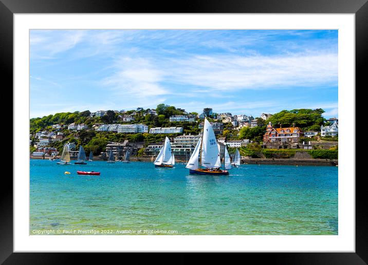 The Thrilling Race on Salcombe Waters Framed Mounted Print by Paul F Prestidge