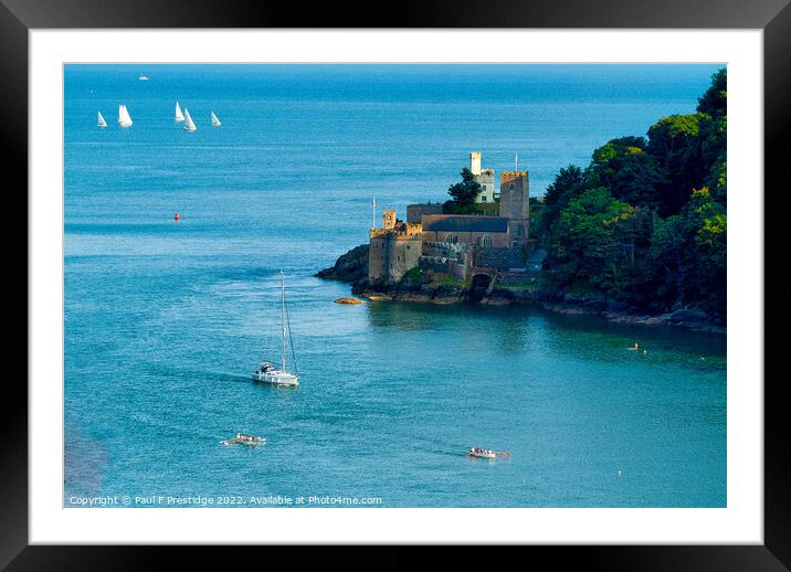 Majestic Fortification on the River Mouth Framed Mounted Print by Paul F Prestidge