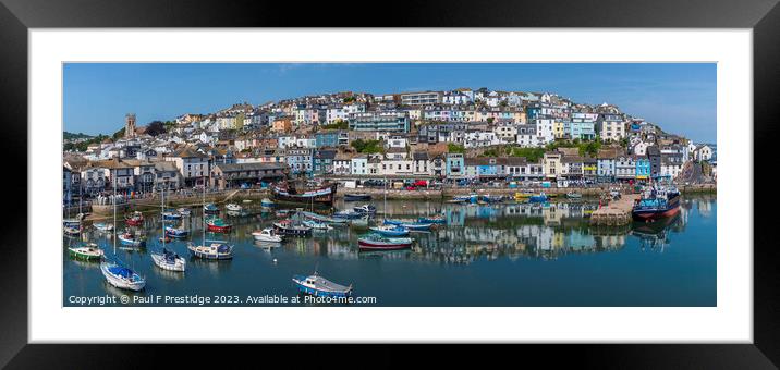 A Perfect Morning at Brixham Framed Mounted Print by Paul F Prestidge