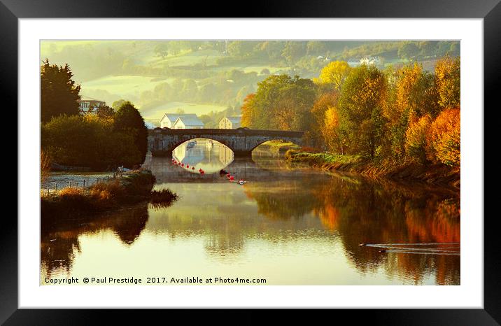 Magical Totnes Autumn Morning Framed Mounted Print by Paul F Prestidge