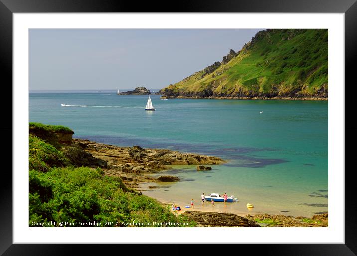 The Estuary Mouth at Salcombe, South Devon Framed Mounted Print by Paul F Prestidge