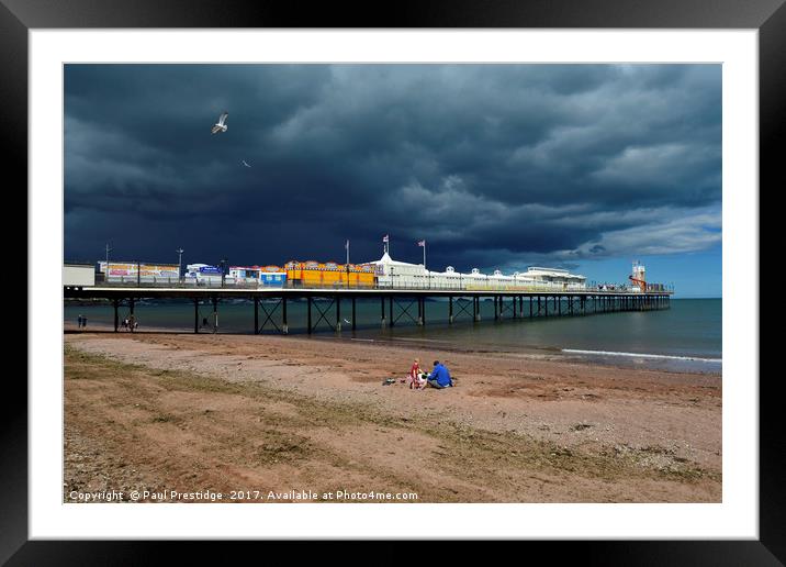   Paignton Pier with Storm Approaching             Framed Mounted Print by Paul F Prestidge