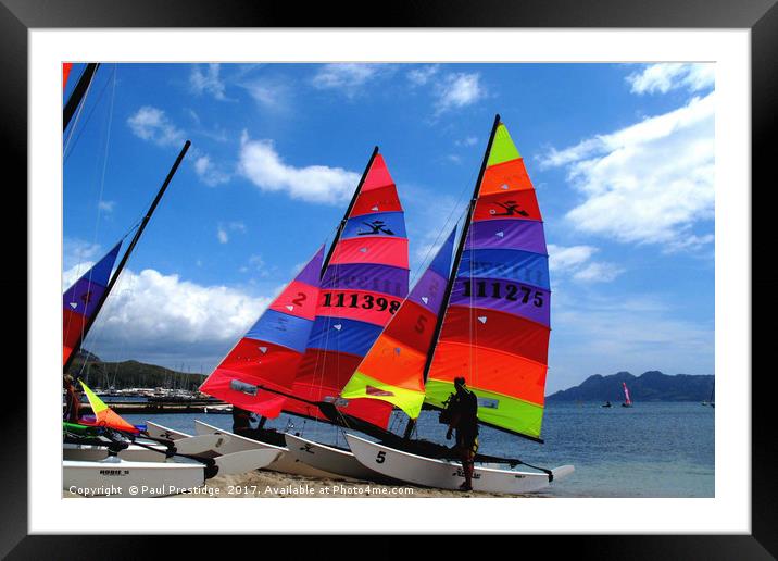    Sailing Dinghies at Puerto Pollensa Framed Mounted Print by Paul F Prestidge