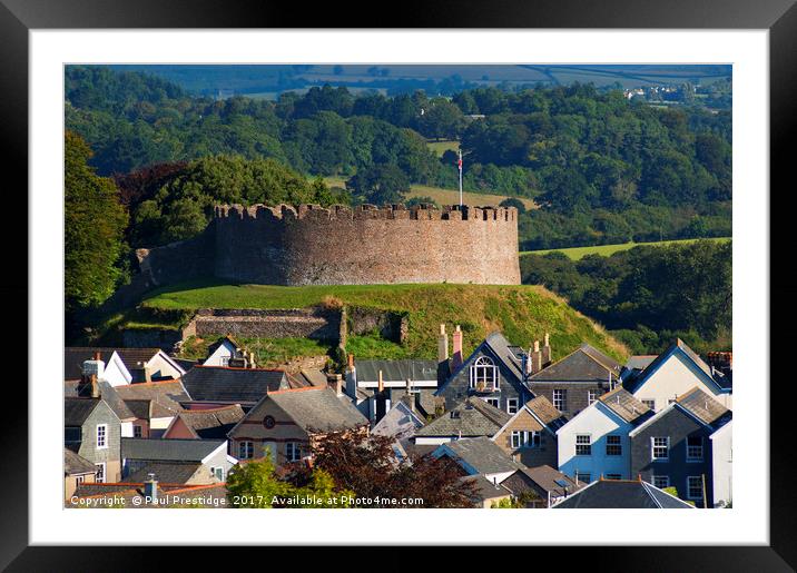 Totnes Castle Framed Mounted Print by Paul F Prestidge