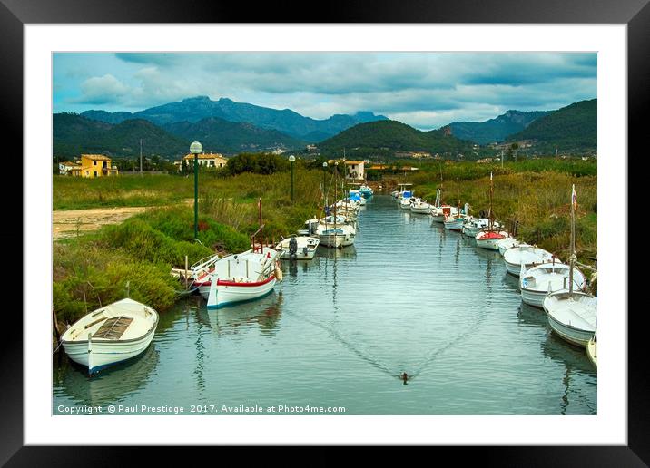 Fishing Boats at Andratx Framed Mounted Print by Paul F Prestidge