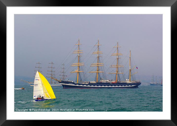 Tall Ships Race Start Torbay Framed Mounted Print by Paul F Prestidge