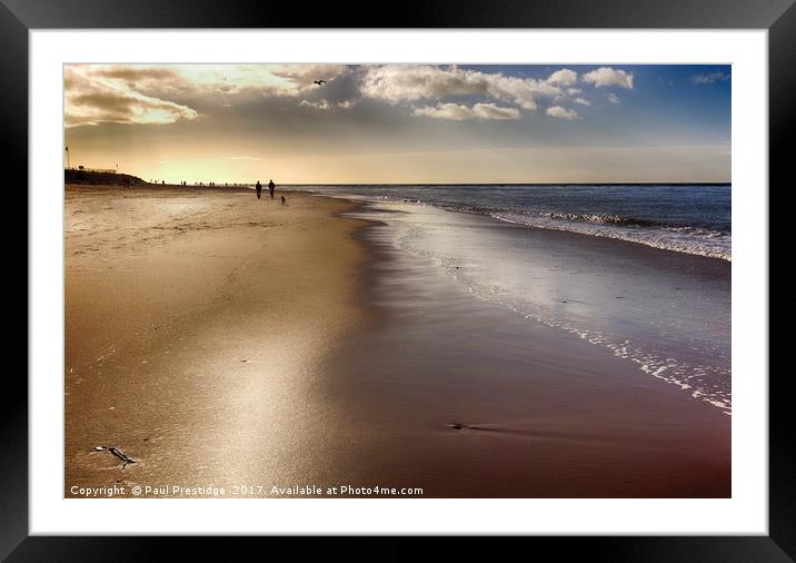 Exmouth Beach in the Early Morning Framed Mounted Print by Paul F Prestidge