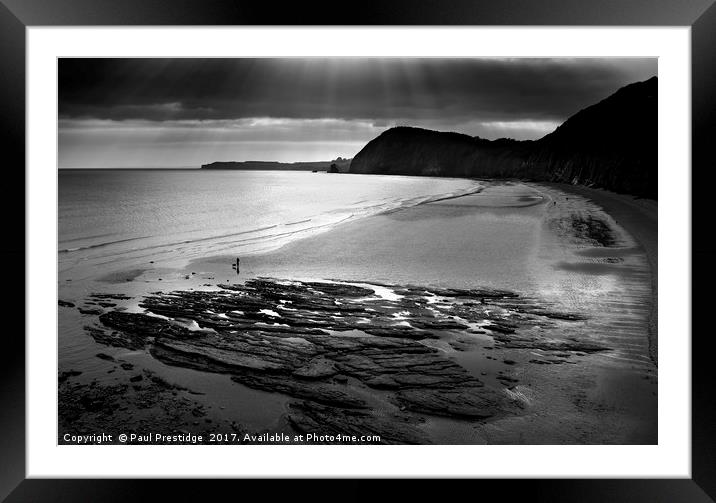 Jacob's Ladder Beach, Jurassic Coast  Sidmouth Framed Mounted Print by Paul F Prestidge