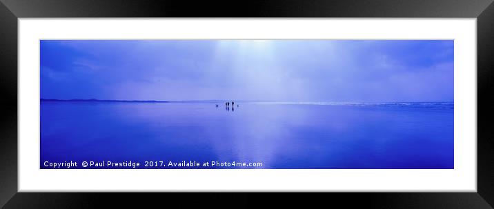 Sea, Sand and Sky at Saunton Sands Framed Mounted Print by Paul F Prestidge