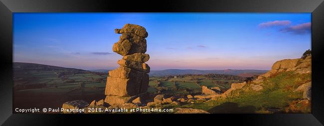 Bowerman's Nose, Dartmoor Framed Print by Paul F Prestidge