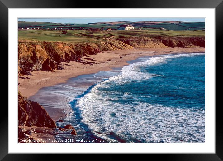 The Beach at Thurlestone, Devon Framed Mounted Print by Paul F Prestidge