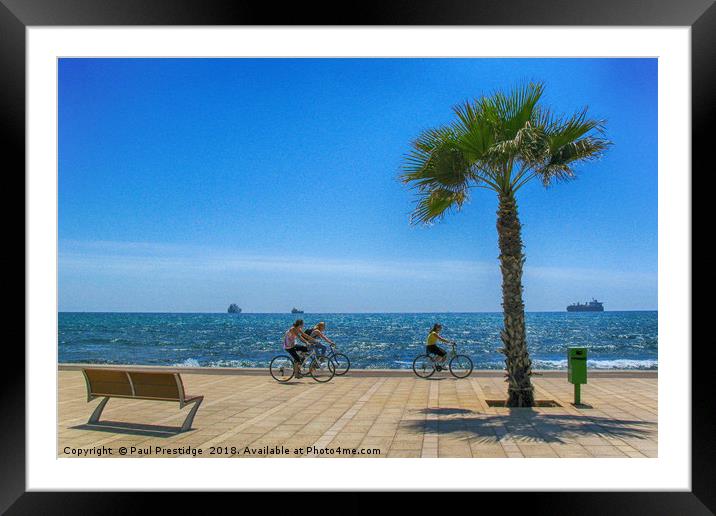 Cycle Track Near Palma Mallorca Framed Mounted Print by Paul F Prestidge