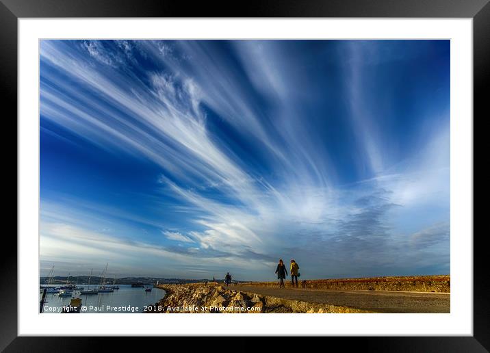 An Amazing Sky at Brixham                          Framed Mounted Print by Paul F Prestidge