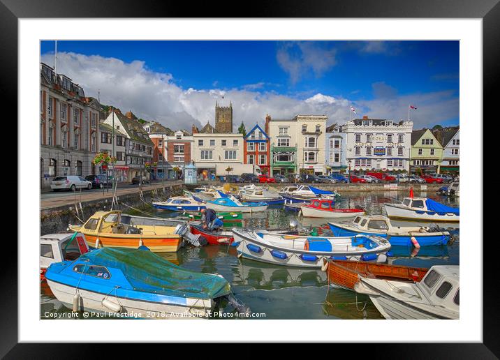 Dartmouth Harbour (The Boat Float) Framed Mounted Print by Paul F Prestidge