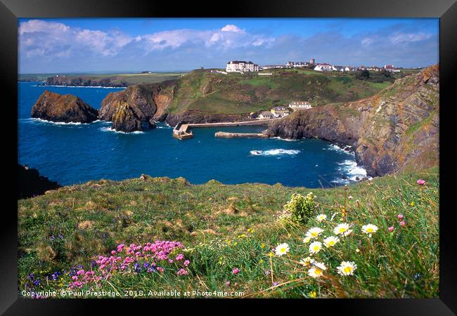 Mullion Cove, Cornwall Framed Print by Paul F Prestidge