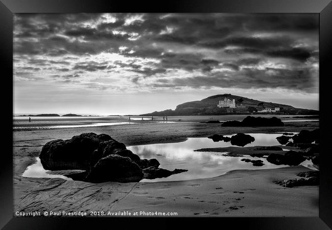 Majestic Monochrome of Burgh Island Framed Print by Paul F Prestidge