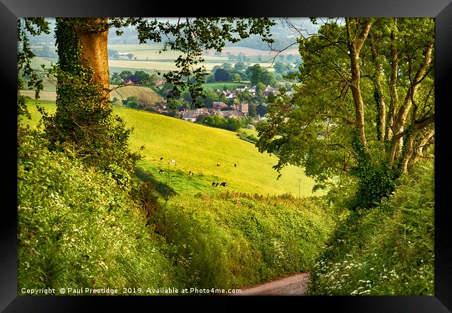 A Devon Country Lane in Spring Framed Print by Paul F Prestidge