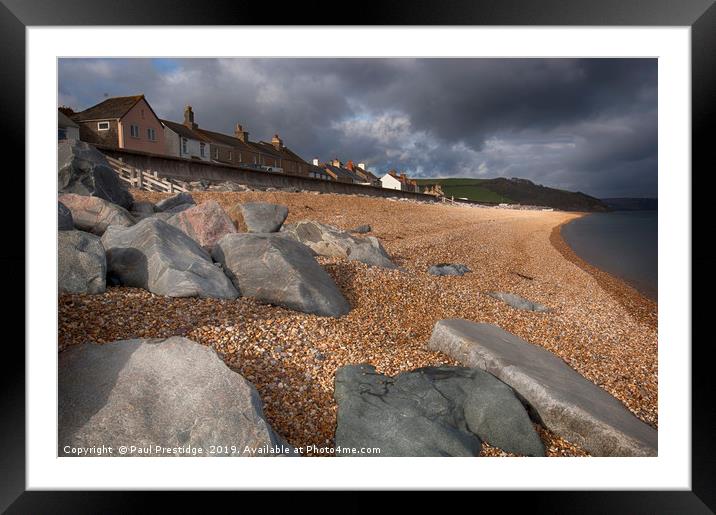 Beesands Beach, Devon Framed Mounted Print by Paul F Prestidge
