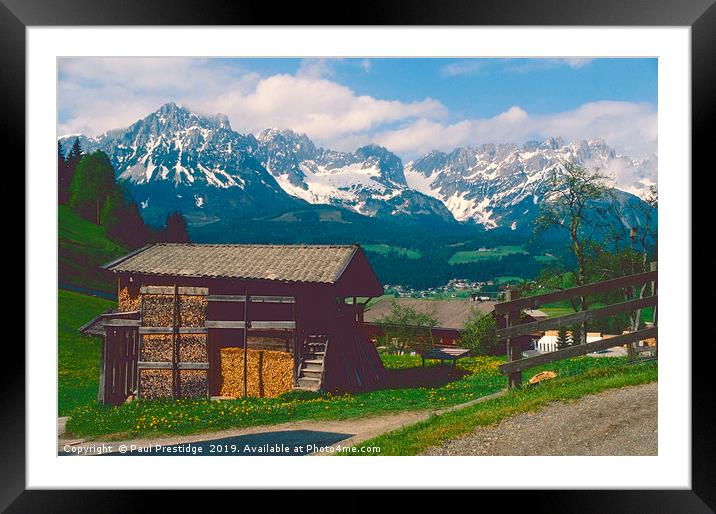 The Austrian Tyrol in early June Framed Mounted Print by Paul F Prestidge