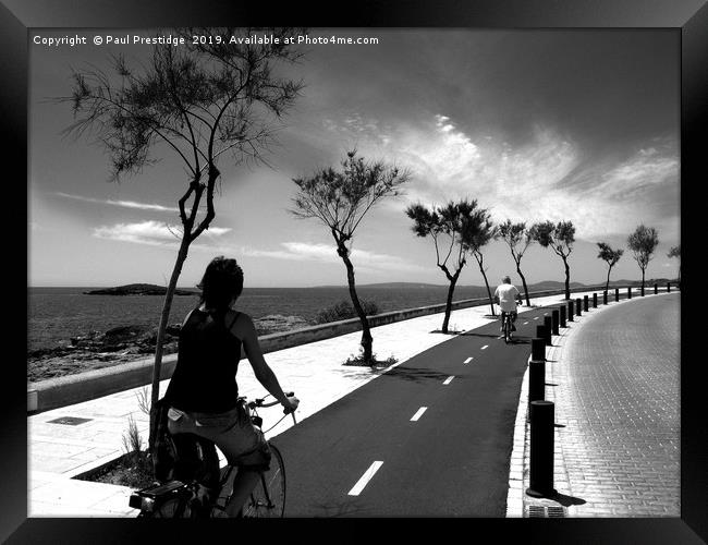 Mallorcan Cycle Track Framed Print by Paul F Prestidge