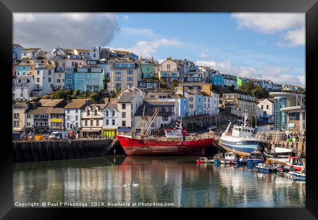 A Corner of Brixham Harbour Framed Print by Paul F Prestidge