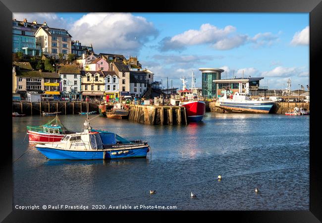 Winter Sun at Brixham Framed Print by Paul F Prestidge