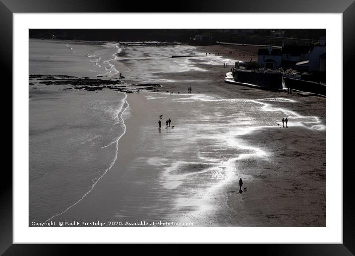 Winter Beach Framed Mounted Print by Paul F Prestidge