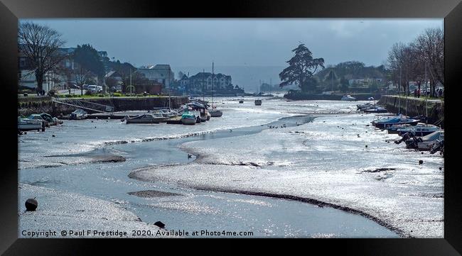 Kingsbridge Estuary at Low Tide Framed Print by Paul F Prestidge