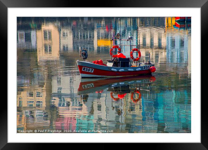 Harbour Reflections Framed Mounted Print by Paul F Prestidge